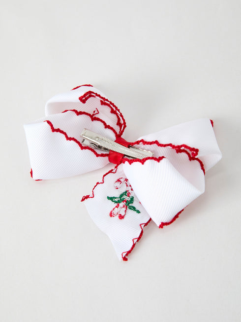 christmas-candy-cane-embroidered-bow-hair-clip Rylee Faith Designs - Sophia's Style-3